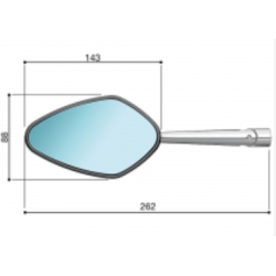 Rizoma BS306 Veloce L Naked, spejl med blink, e-mrket