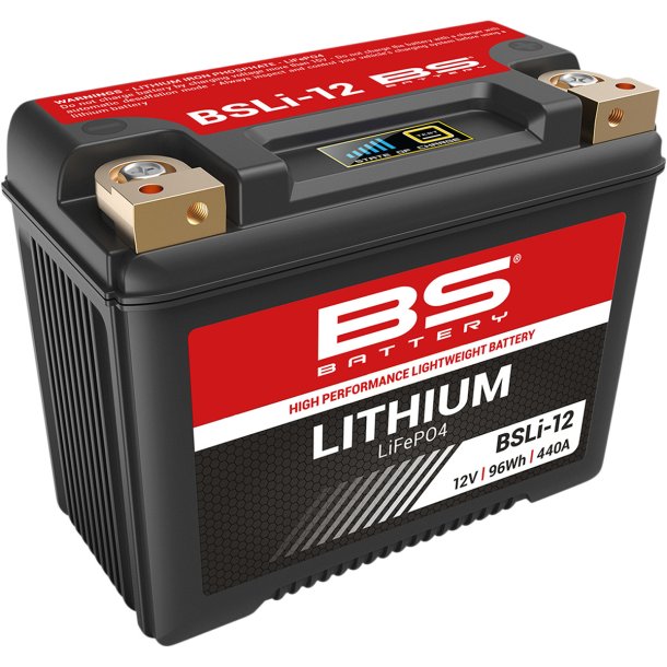 BSLi-12 Lithium Batteri, kraftigt og let, HD FLHT, FLHR, FLHX, FLTR, med flere