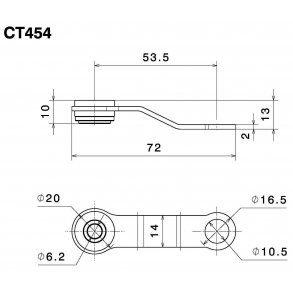 Rizoma CT454B monteringsbeslag til fluid tanks