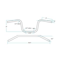 Biltwell CHUMPS MC Styr 1 tomme/25,4mm chrom eller sort