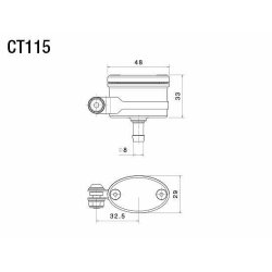 Rizoma CT115 NEXT Bagbremsevskebeholder, flere farver