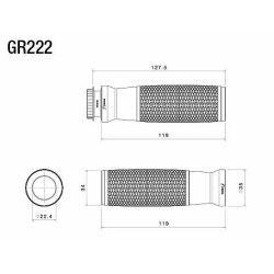 Rizoma Urlo GR222 Hndtag 22 MM 