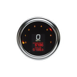 Dakota Digital, MLX-2011, chrom kant, Digitalt Speedometer, Harley Davidson