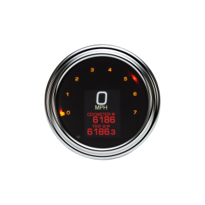 Dakota Digital, MLX-2011, chrom kant, Digitalt Speedometer, Harley Davidson