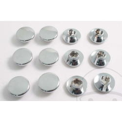 JMP chrome dots, bolt pynt, bolt cover caps 12 stk.