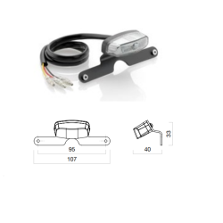 Rizoma EE130B, Universal Baglygte med nummerpladelys