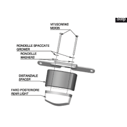 Rizoma EE130B, Universal Baglygte med nummerpladelys