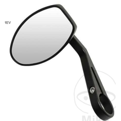 Sort MC styrendespejl, Ferrara, til 22 eller 25 mm styr