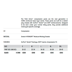 Icon Field Armor Compression Pant, MC beskyttelses bukser