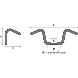 Highway Hawk Styr 1 Fat Bagger, 28 cm hj, Chrome eller Sort
