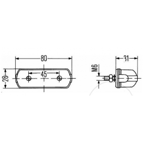 Hella nummerpladelys hus 12v/24v