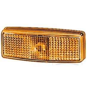 Hella Sidemarkeringslys, 12v, gul med refleks