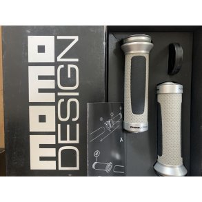 Momo Design, hndtag, 22 mm, gr/sort lderlook