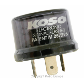 Koso LED blinkrel, 12v, elektronisk, til 2- og 3 ben, universal