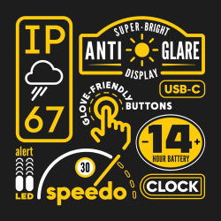 Beeline Moto II GPS, Sort el. Aluminium