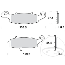 TRW MCB681/2SV, Bremseklodser, sintermetal, Suzuki SV650S