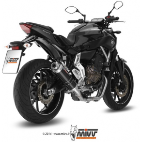 MIVV GP Black 2-1 sort lyddmper, E-mrket, MT-07 14- 