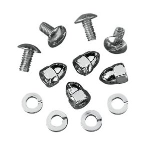 Drag Specialties, nummerplade bolte, 4 stk, chrom