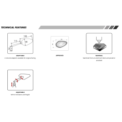 Puig Hi-Tech III, MC spejl, h/v