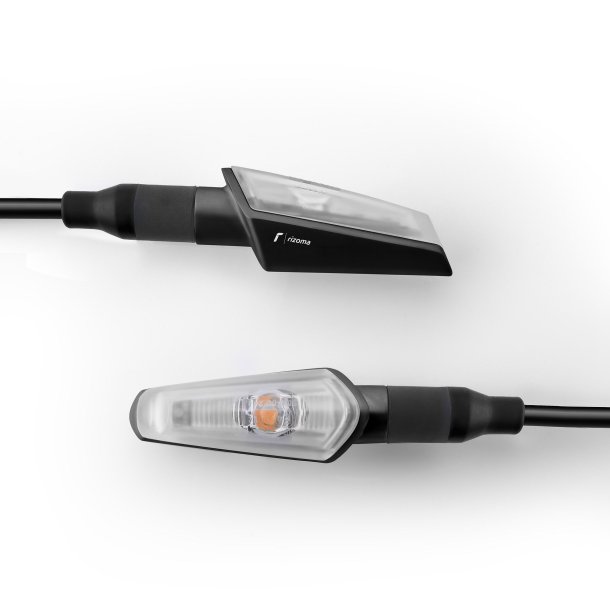 Rizoma FR028 Action LED MC blink, sort eller alu, e-mrket