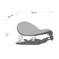 Old School fjeder Solosde, Harley Davidson Sportster, 04-19