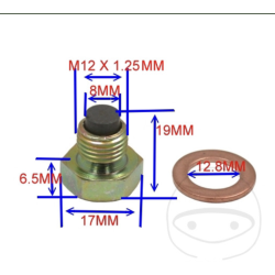 JMP Magnetiske Bundprop M12X1.25 Cagiva CF Moto og Suzuki