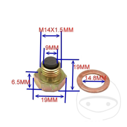 JMP Magnetiske Bundprop M14X1.5 BMW, Yamaha , Triumph , Ducati og honda