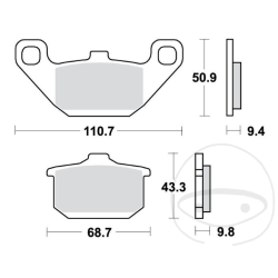TRW MST210 Bremseskive Starr inkl. bremseklodser, VN800A, Kawasaki, m.fl.