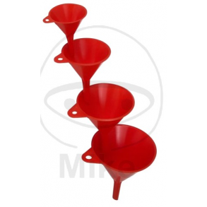 Tragtst, 4 stk. kan bruges til benzin olier, baser, fortyndede syrer mm.