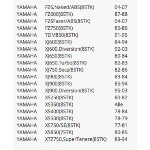Vesrah koblingsplader, Yamaha, FZ6, FZS600, XJ600 m.fl.