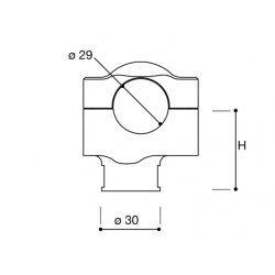 Rizoma AZ402/403, MC RISERS universal til 29 mm Fatbar MC styr, 42 eller 60 mm hje
