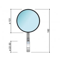 Rizoma BS144 Class Retro styrende MC spejl