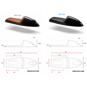 C-Racers, Cafe sder, 2 versioner, til indbygning af baglygte, universal cafe sde