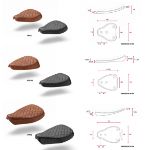C-Racer Solo sde, Solo seat, 3 strrelser, 2 farver, inkl. universal monteringskit og 2 fjedre.