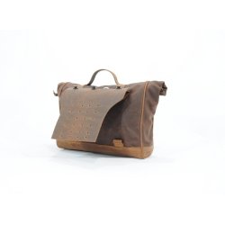 Longride Heritage, sidetaske, 9,5 eller 18 liter, brun eller gr&oslash;n canvas