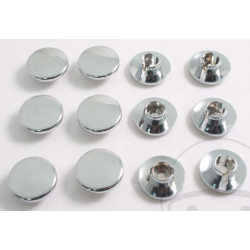 JMP chrome dots, bolt pynt, bolt cover caps 12 stk.