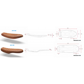C-Racers, Flat seat, SR400 SR500 CX500, universal Cafe Sæde