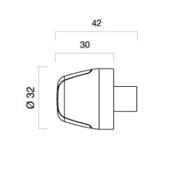 Rizoma FR060 Sguardo MC styrendeblink, chrom eller sort, MC LED blink