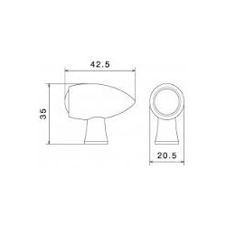 Rizoma FR151 CLUB L 2-i-1 MC blink og positionslys, chrom eller sort