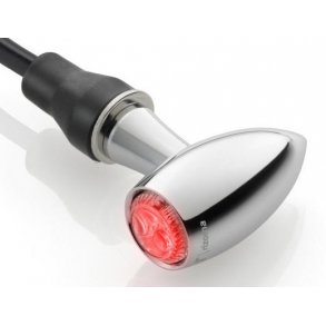 Rizoma FR155 CLUB S 3-i-1 MC blink og bremselys, chrom eller sort