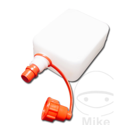 Reservedunk 0,5 liter, klar med pfyldningsstuds, olie/benzin, Fuelfriend 