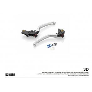 Rizoma 3D greb, MC bremse og koblings greb, alu, sort eller guld