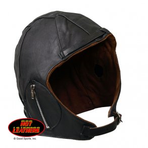 Leather Classic Aviator Cap/Hat, XL