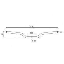 Rizoma MA001 MC styr 22 mm 7/8 tomme