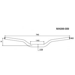 Rizoma MA006/008/011 Oversize MC styr, 22 mm ved hndtagene, 5 farver, flere hjder