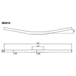 Rizoma MA015 DragBar, flere farver, MC styr