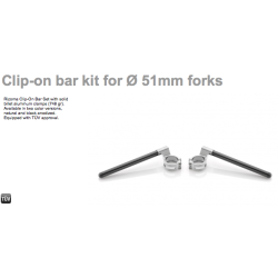 Rizoma MA050/051 Clip-ons, 51 eller 55 mm, Cafe, Race, BMW, Scrambler