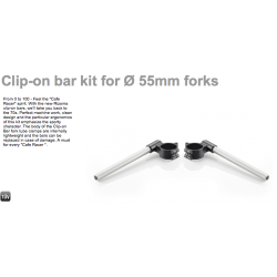 Rizoma MA050/051 Clip-ons, 51 eller 55 mm, Cafe, Race, BMW, Scrambler