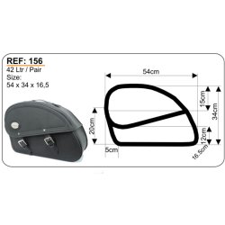 Longride, taskest, 2 x 26 liter, slanded Classic, VN900, XVS650, VL800, M/C800, XV1900, XVS1300