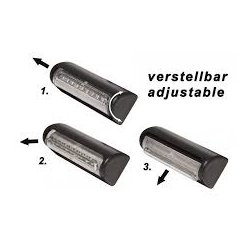 Multiflex LED baglygte, klart glas